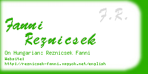 fanni reznicsek business card